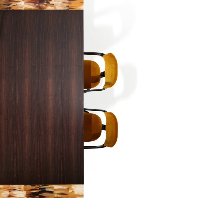 TAVOLO DA PRANZO IN EBANO TECLA